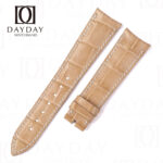 Curved End custom Alligator Beige leather watch band for Audemars Piguet Millenary strap 4101 Oval Shape Maserati Anniversary 90