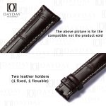 Personalized bespoke black crocodile leather watch band replacement for Audemars Piguet Millenary AP 4101