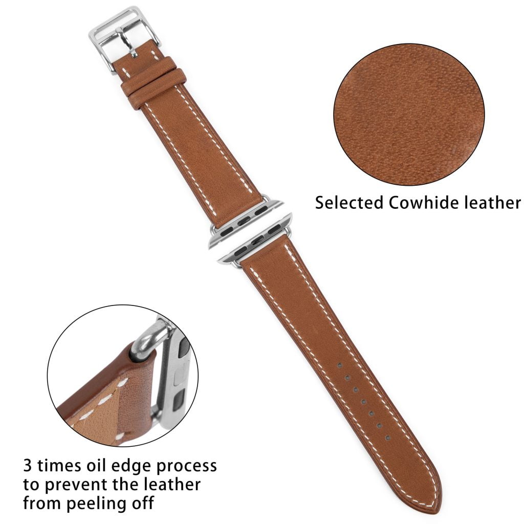 Handmade-custom-brown-leather-strap-for-Hermes-Apple-watch-strap-small