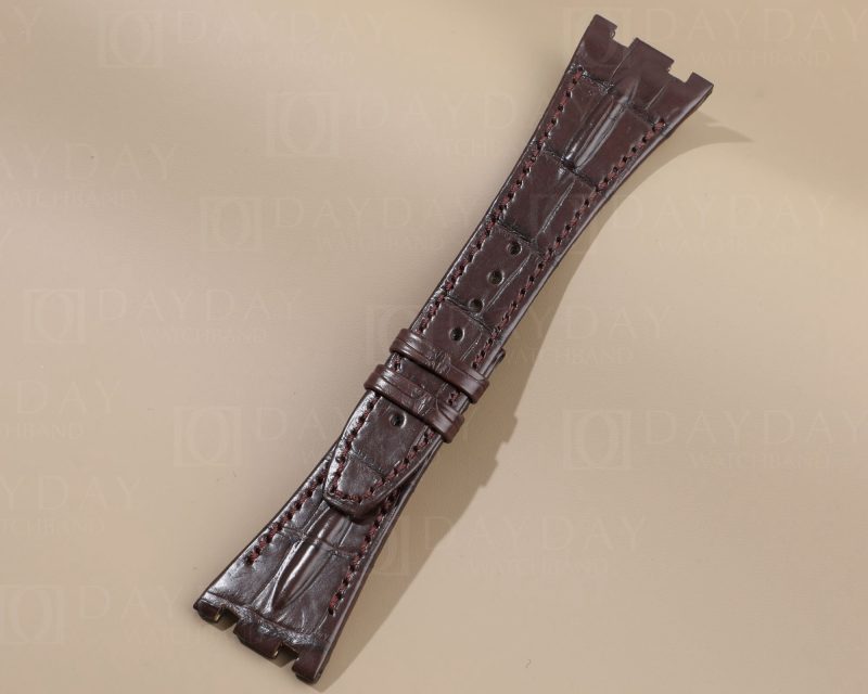 Replacement-Brown-alligator leather-watch-strap-band-for-Audemars-Piguet-AP Royal-Oak-offshore-chronograph Arnold Schwarzenegger Lebron James Panda