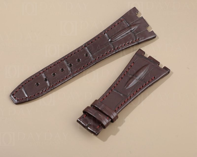 Replacement-Brown-alligator leather-watch-strap-band-for-Audemars-Piguet AP-Royal-Oak-offshore-chronograph Arnold Schwarzenegger Lebron James Panda