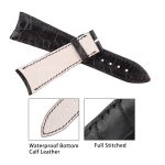 Audemars-Piguet-Millenary-Curved-End-replacement-Black- crocodile Leather-watch-band strap replacement