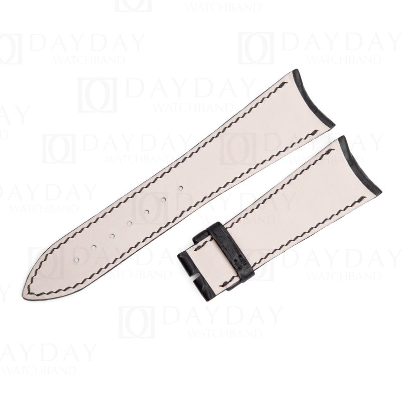 Audemars-Piguet-Millenary-Curved-End-replacement-Black-alligator Leather-watch-band strap