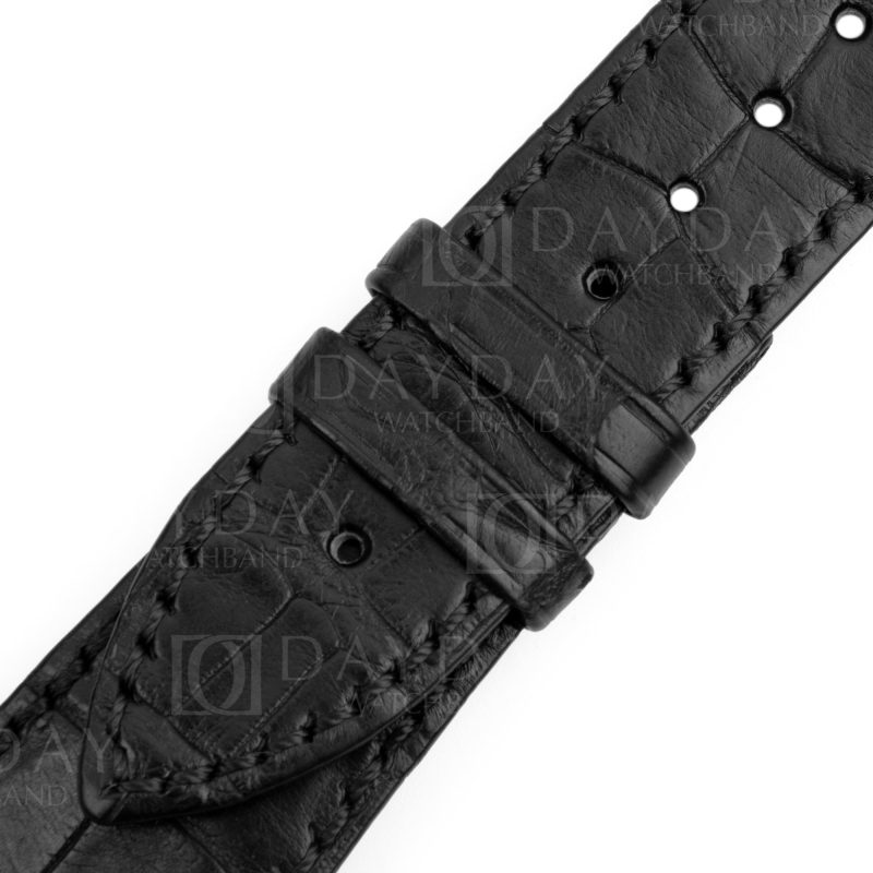 Audemars-Piguet-Millenary-Curved-End-replacement-Black-alligator Leather-watch-band strap