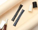 Audemars-Piguet-AP Millenary-Curved-End-replacement-Black blue alligator-Leather-watch-band strap