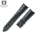 Audemars-Piguet AP-Millenary-4101 Oval Shape Maserati Anniversary 90 Curved-End-replacement-Black-Leather-watch-band