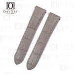 Buy Custom handmade replacement aftermarket Grey alligator leather watch band for Cartier Santos quickswitch strap 19mm 21mm
