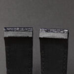 Buy custom crocodile watch belt for Cartier Santos 100 midsize large size Replacement Black leather watch band straps Alligator (3)