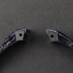 Buy custom crocodile watch belt for Cartier Santos 100 midsize large size Replacement Black leather watch band straps Alligator (4)