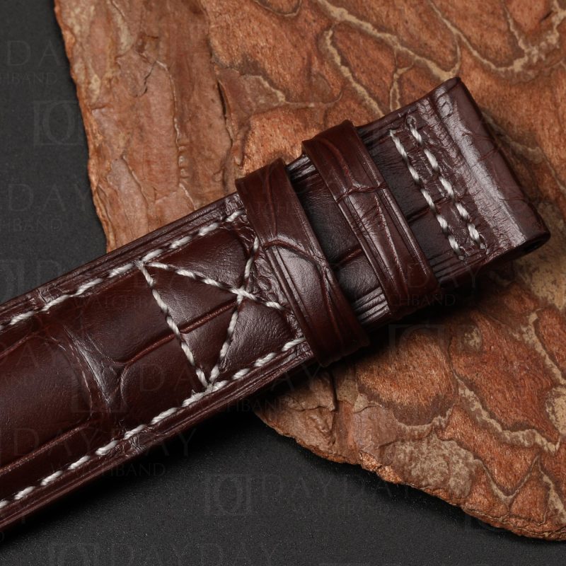 Buy custom handmade Patek Philippe Calatrava Complications 5524R Brown watch band alligator leather watch strap (3)