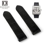Cartier-Santos-100-gray-alligator-leather-strap