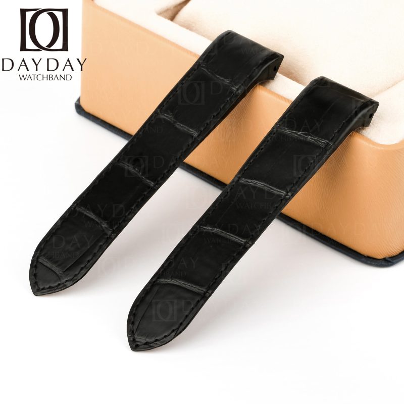 Cartier-Santos-100-gray-alligator-leather-strap