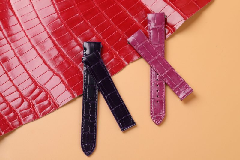 Cartier Santos quickswitch purple pink alligator