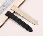 Santos de Cartier Galbée Galbee Carree 29mm XL-replacement-black-alligator-leather-watch band strap for sale