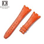 Custom-Audemars-Piguet AP stainless-Royal-Oak-strap-orange Alligator leather-watch-band replacement for sale