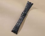 Custom Audemars Piguet Royal Oak strap Alligator black leather watch band AP RO stainless Chronograph 26240, 26331 35mm 41mm