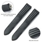 Custom Black leather watch band for Cartier Roadster strap best sale