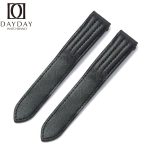 Custom Black leather watch band for Cartier Roadster strap best sale