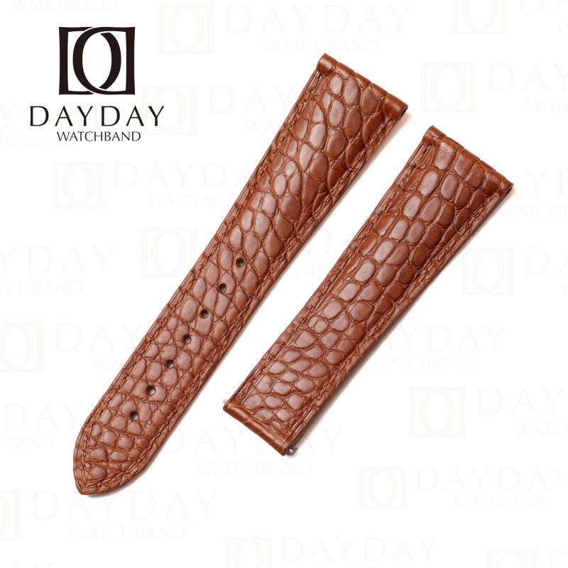Custom Cartier Tank Solo XL Brown leather watch bands 16mm 17.5mm 18mm 20mm 23mm handmade for sale