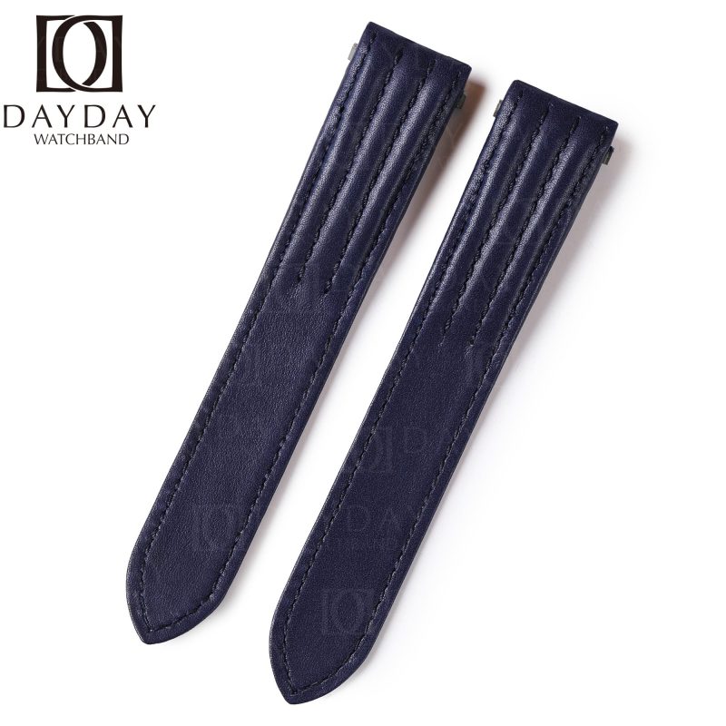 Custom Dark Brown leather watch band for Cartier Roadster strap best sale