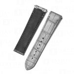Custom grey cartier santos quick realse alligator watch strap