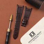 Custom handmade Patek Philippe Twenty-4 24 Four Brown watch band alligator leather watch strap replacement (1)