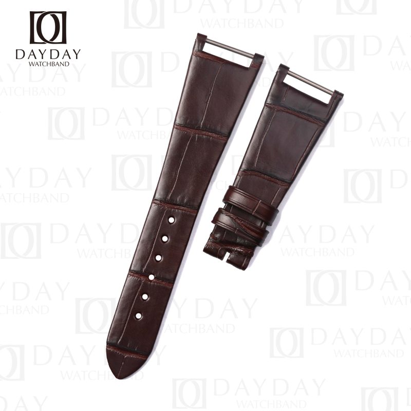 Custom handmade Patek Philippe Twenty-4 24 Four Brown watch band alligator leather watch strap replacement (2)