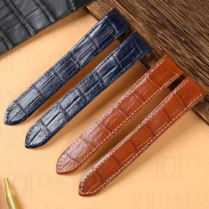 Custom replacement alligator leather watch bands for Cartier Roadster 2510 2618 strap