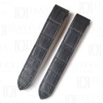 Custom replacement gray alligator leather watch band for Cartier Roadster 2510 2618 strap