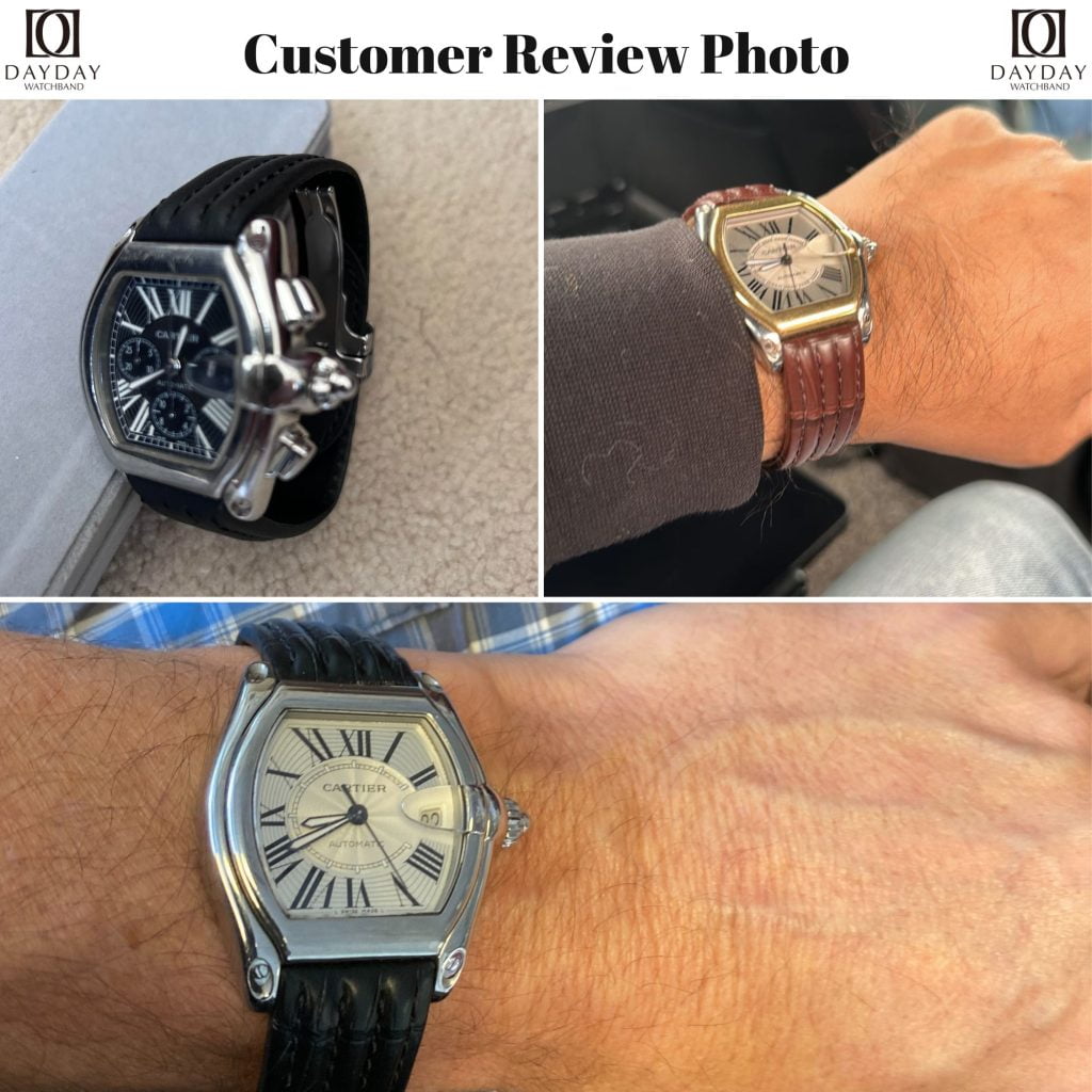 Customer Revies Daydaywatchband calfskin leather watch strap for Cartier Roadster watches