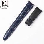 Custom Handmade-genuine alligator-blue-leather-watch-band-20mm 21mm for-IWC Portofino Portuguese Pilot-straps-for-sale aftermarket