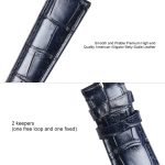 Custom Handmade-genuine alligator-blue-leather-watch-band-20mm 21mm for-IWC Portofino Portuguese Pilot-straps-for-sale aftermarket