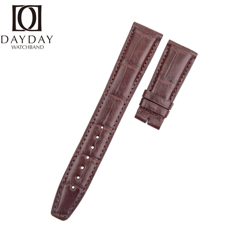 Custom Handmade-genuine alligator leather IWC-Portugieser Portuguese-strap-replacement-for-sale-22mm-custom-made for sale at low price