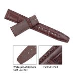 Custom Handmade-genuine brown crocodile alligator leather IWC-Portugieser Portuguese-strap-replacement-for-sale-22mm-custom-made for sale at low price