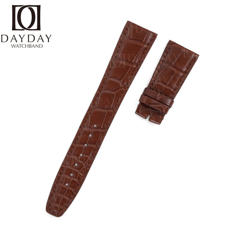 Custom Handmade-genuine brown alligator leather IWC-Portugieser Portuguese-strap-replacement-for-sale-22mm-custom-made for sale aftermarket