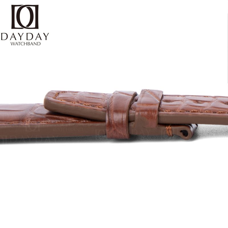 Custom Handmade-genuine brown alligator leather IWC-Portugieser Portuguese-strap watch band-replacement-for-sale-22mm-custom-made for sale aftermarket