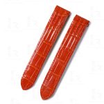 Handmade high-end replacement alligator orange leather watchbands for Cartier Roadster strap