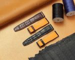 Custom Replacement IWC Pilot Chronograph LE PETIT PRINCE Mark XVIII 20mm 21mm black brown Alligator leather watch band strap Santoni