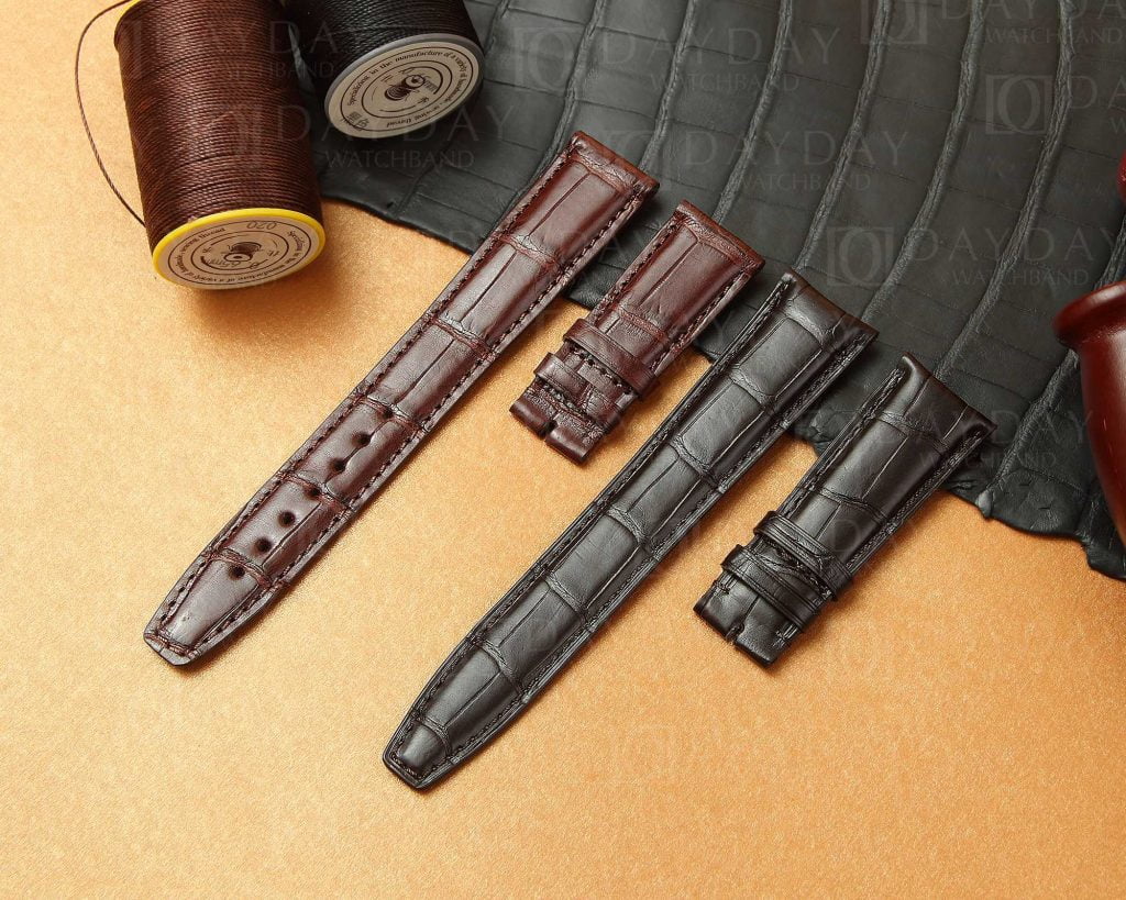 IWC-Big-Pilot-Alligator-leather-strap-replacement-21mm-22mm-rivets-watch-band