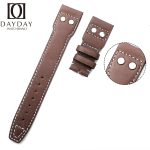 Custom handmade IWC-Big-Pilot-36 41 43 46 brown-santoni calfskin-leather-watch-band-strap-with-rivets 43 22mm aftermarket price