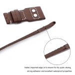 Custom handmade IWC-Big-Pilot-brown-santoni calfskin-leather-watch-band-strap-with-rivets 36 41 43 46 Green Blue 22mm aftermarket price