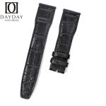 Custom Replacement IWC Pilot Chronograph Top Gun LE PETIT PRINCE Mark XVIII 20mm 21mm black Alligator leather watch band strap