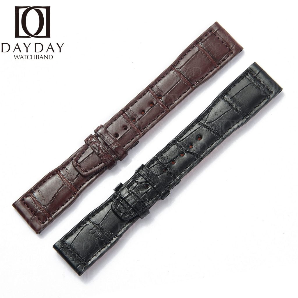 Custom Replacement IWC Pilot Chronograph LE PETIT PRINCE Mark XVIII 20mm 21mm Brown Alligator leather watch band strap