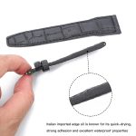 Custom Replacement IWC Pilot Chronograph Top Gun LE PETIT PRINCE Mark XVIII 20mm 21mm black Alligator leather watch band strap