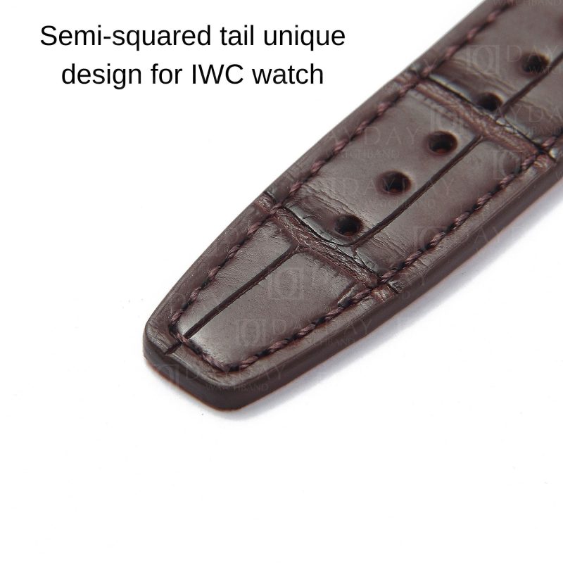 Custom Replacement IWC Pilot Chronograph LE PETIT PRINCE Mark XVIII 20mm 21mm Brown Alligator leather watch band strap