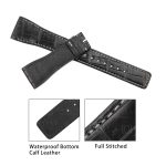 Custom IWC-Da-Vinci-alligator Leather-Strap-Black-Brown-Handmade-watch-band replacement-Shop-Online-for-sale aftermarket