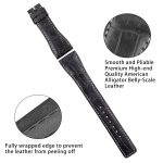Personalized IWC-Da-Vinci-crocodile Leather-watch Strap replacement-Black-Brown-Handmade-watch-band-Shop-Online-for-sale at low price