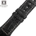 Personalized IWC-Schaffhausen Da-Vinci-crocodile Leather-watch Strap replacement-Black-Brown-Handmade-watch-band-Shop-Online-for-sale at low price