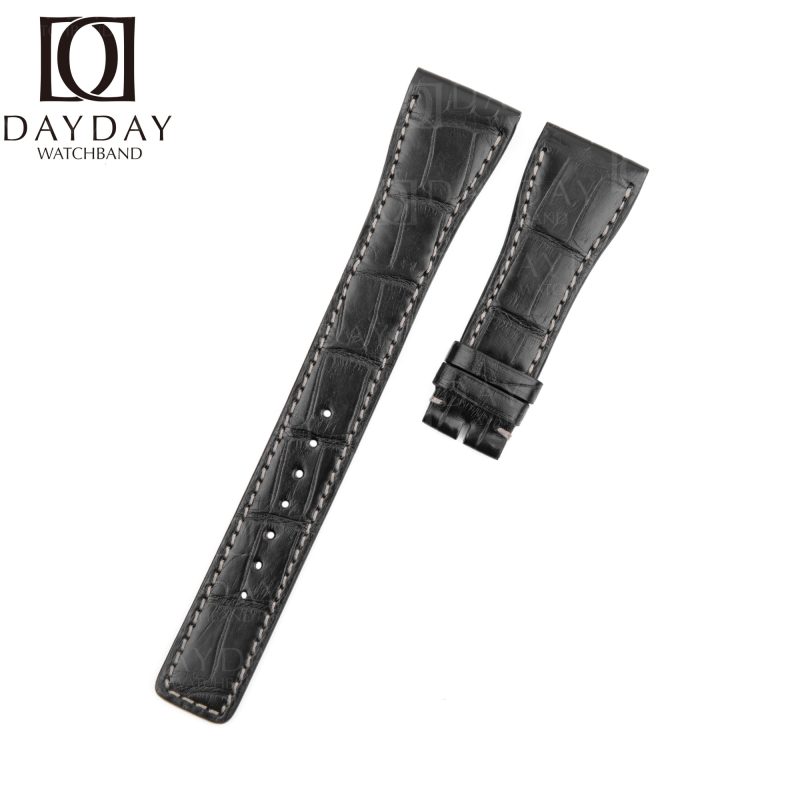 Personalized IWC-Da-Vinci-crocodile Leather-watch Strap replacement-Black-Brown-Handmade-watch-band-Shop-Online-for-sale at low price