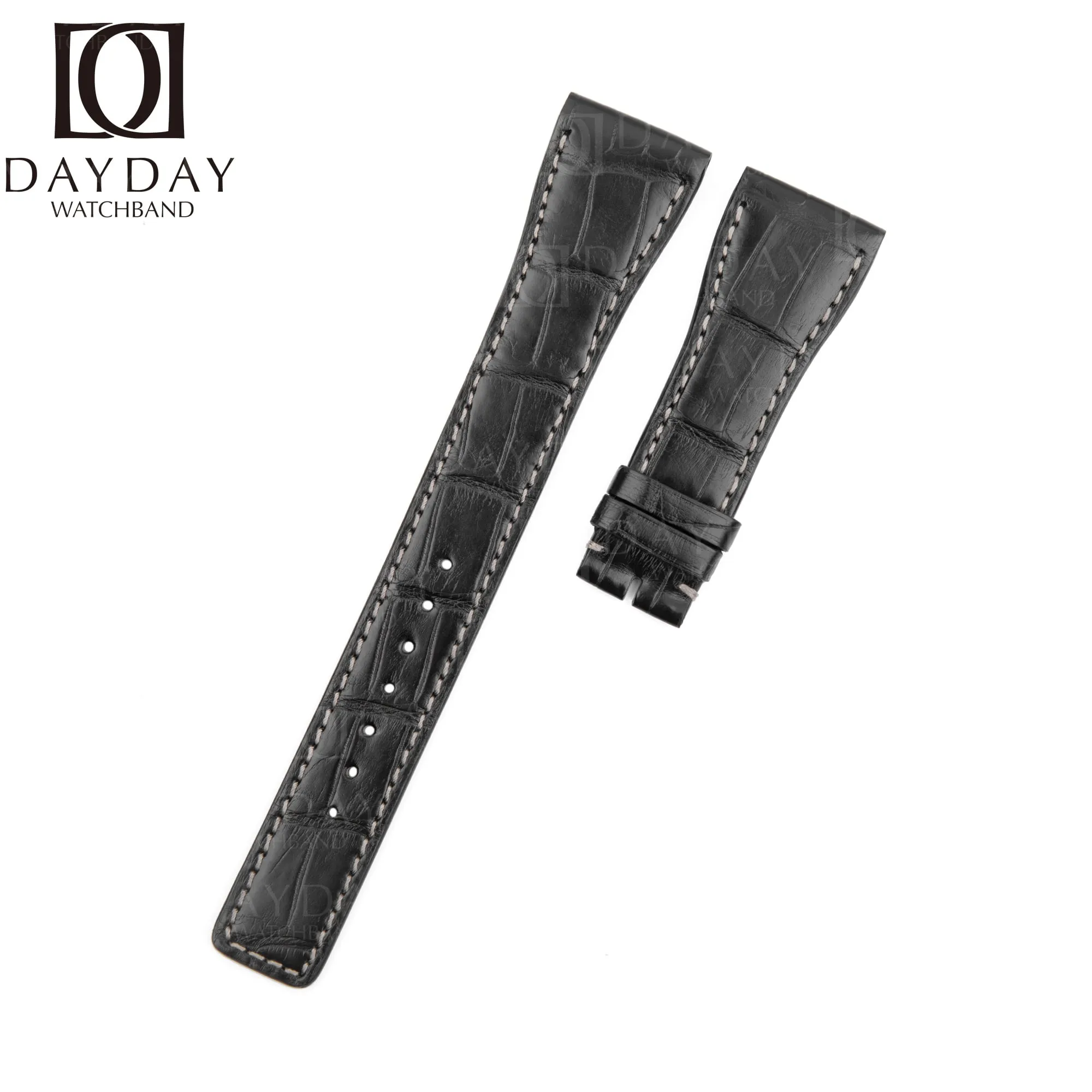 Custom Handmade Croco leather watch band for IWC Da Vinci
